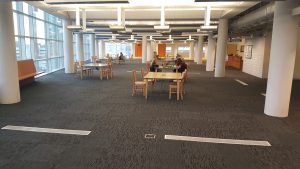 Photo of the SW corner of the Second Level of Meyer Library