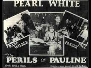 Perils of Pauline Poster with Pearl White