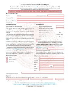 Journals Charge Form