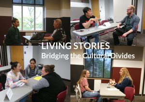 Photo montage of the Living Stories event at MSU