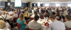 A crowd at Showcase on Teaching and Learning