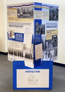 Rightfully Hers pop up exhibit celebrating the ratification of the 19th amendment. 
