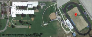 aerial photo of R. A. Barr Stadium