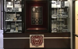 Display case at the Alumnni Center