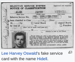 Fake ID of Lee Harvey Oswald