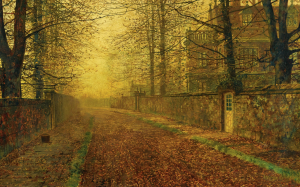 In Autumn's Golden Light, by Atkinson Grimshaw (1880)