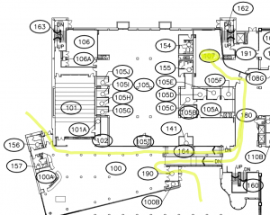 map of the First Level of Meyer Library