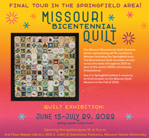 Flyer for the Missouri Bicentennial Quilt