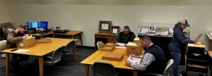 Members of Local 178 examine union records