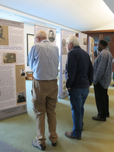 Visitors examine the Ulysses S. Grant exhibit