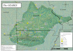 new map of the Ozarks region