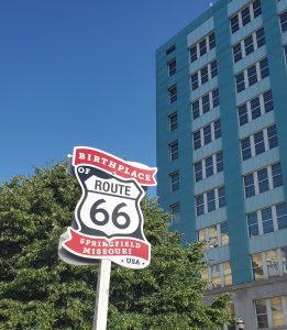 photo of the birthplace of Route 66 sign in Springfield MO