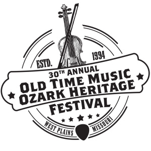 Logo for the 30th Annual Old Time Music Ozark Heritage Festival.