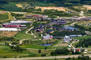 Aerial view of the Epic campus in Wisconsin