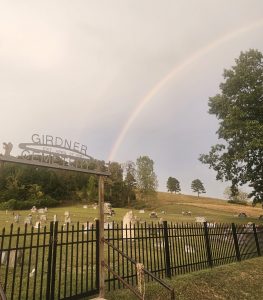 Rainbow over Girdner Cemetery, southern Douglas County MO