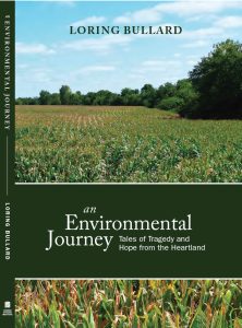 cover of An Environmental Journey book. Pictured cornfield in Missouri with a blue sky and trees.