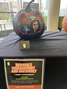 Resource Management & Discovery decorated a pumpkin that was Twilight themed