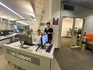 The Lab Support Office has student workers to assist with all your hardware and software needs, including printing.