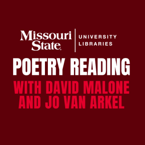 SIGN ADVERTISING: POETRY READING WITH DAVID MALONE AND JO VAN ARKEL